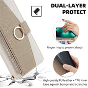 For Sharp Aquos R9 Crossbody Litchi Texture Leather Phone Case(White)