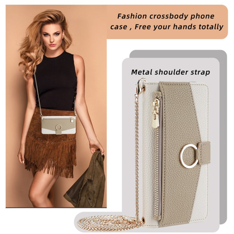 For Sharp Aquos R9 Crossbody Litchi Texture Leather Phone Case(White)