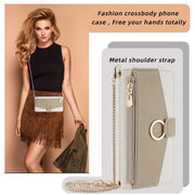 For Sharp Aquos R9 Crossbody Litchi Texture Leather Phone Case(White)