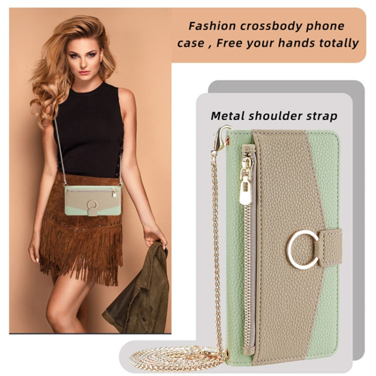 For Sharp Aquos wish4 Crossbody Litchi Texture Leather Phone Case(Green)