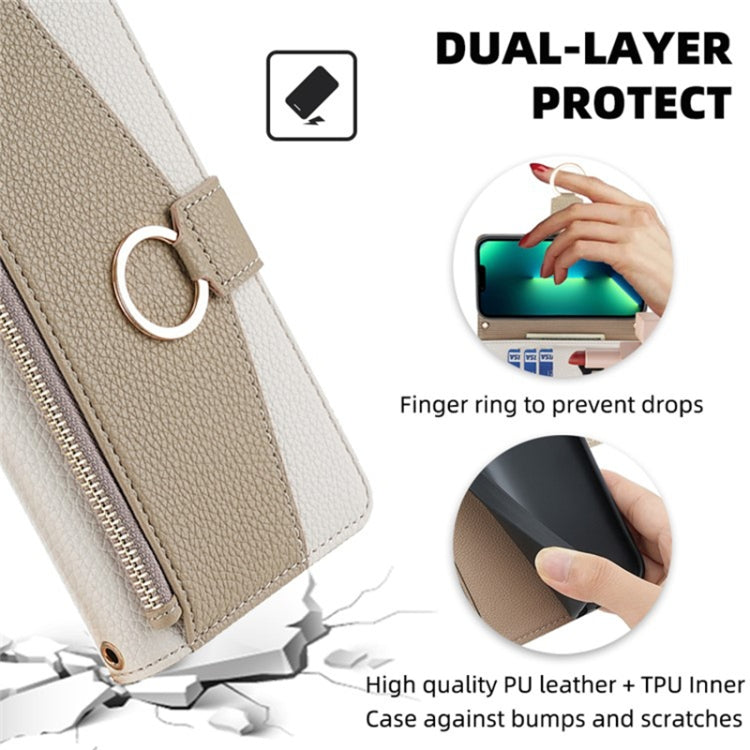 For Sharp Aquos wish4 Crossbody Litchi Texture Leather Phone Case(White)