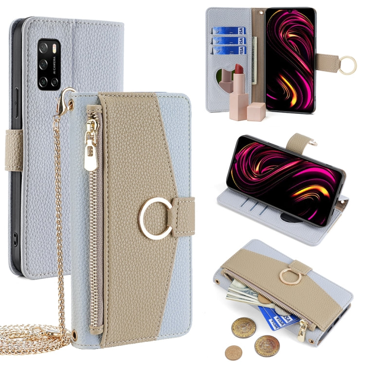 For Rakuten Big S Crossbody Litchi Texture Leather Phone Case(Blue)