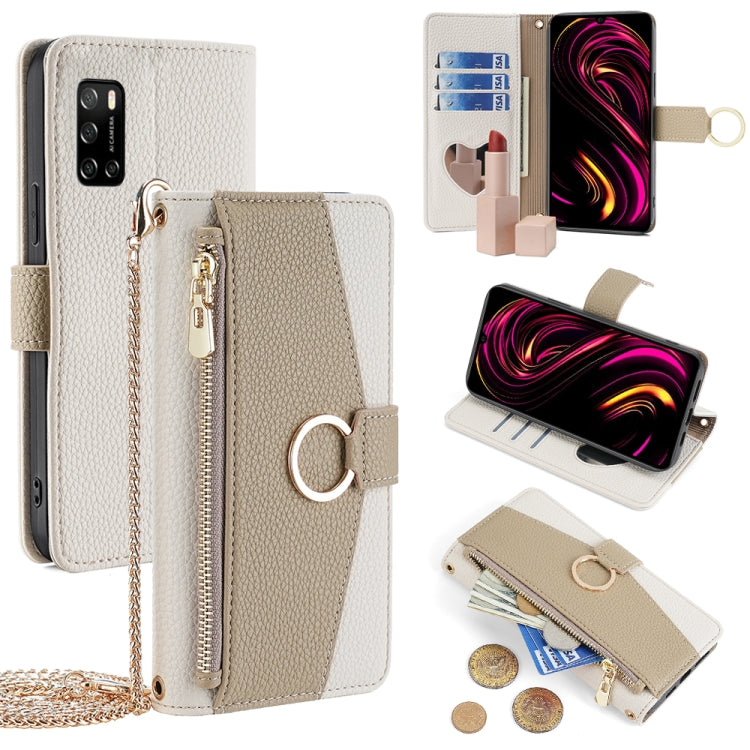 For Rakuten Big S Crossbody Litchi Texture Leather Phone Case(White)
