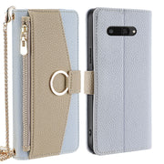 For Kyocera Digno SX4 5G Crossbody Litchi Texture Leather Phone Case(Blue)