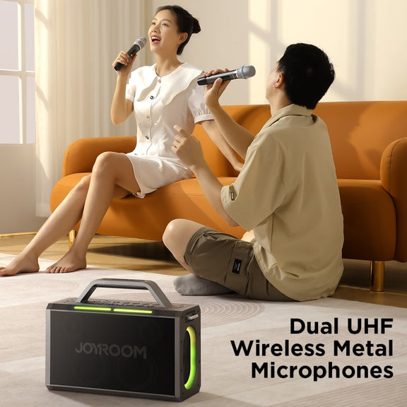 JOYROOM JR-MW03 Pies Series Party Double Microphone Bluetooth Speaker
