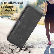 For Xiaomi Redmi Note 12 4G Global Four-leaf Embossed Leather Phone Case(Black)