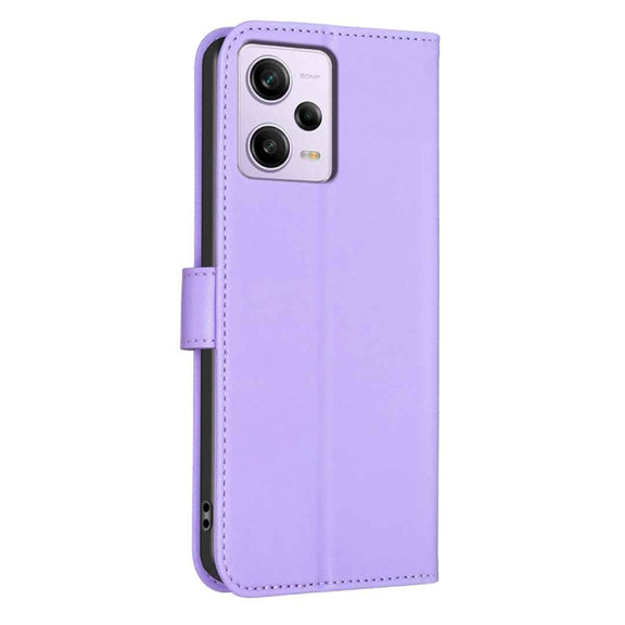 For Xiaomi Redmi Note 12 Pro 5G Global Four-leaf Embossed Leather Phone Case(Purple)