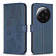 For Xiaomi 13 Ultra Four-leaf Embossed Leather Phone Case(Blue) - 13 Ultra Cases by PMC TechLife | Online Shopping South Africa | PMC TechLife | Buy Now Pay Later Mobicred