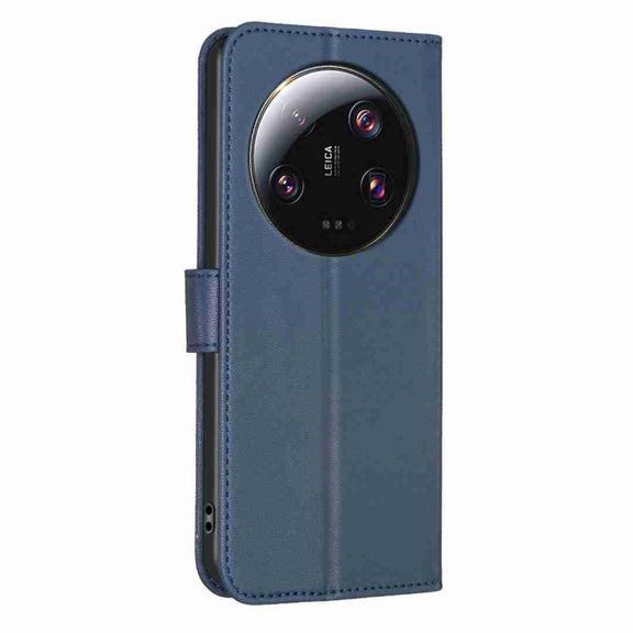 For Xiaomi 13 Ultra Four-leaf Embossed Leather Phone Case(Blue)