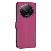 For Xiaomi Redmi A3 Four-leaf Embossed Leather Phone Case(Rose Red)