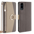 For Fujitsu Arrows We2 Crossbody Litchi Texture Leather Phone Case(Grey) - More Brand by PMC TechLife | Online Shopping South Africa | PMC TechLife | Buy Now Pay Later Mobicred