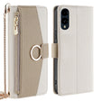 For Fujitsu Arrows We2 Crossbody Litchi Texture Leather Phone Case(White) - More Brand by PMC TechLife | Online Shopping South Africa | PMC TechLife | Buy Now Pay Later Mobicred