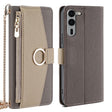 For Fujitsu Arrows We2 Plus Crossbody Litchi Texture Leather Phone Case(Grey) - More Brand by PMC TechLife | Online Shopping South Africa | PMC TechLife | Buy Now Pay Later Mobicred