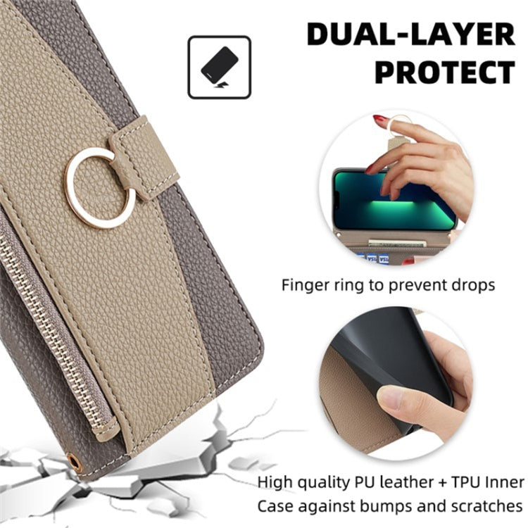 For Fujitsu Arrows We2 Plus Crossbody Litchi Texture Leather Phone Case(Grey)