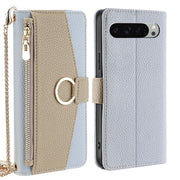 For Google Pixel 9 Pro XL Crossbody Litchi Texture Leather Phone Case(Blue)