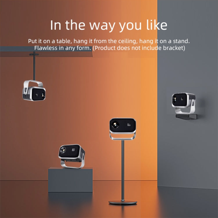 A003 150 Lumens 1280x720P 360 Degree Rotating LED Mini Android Projector, Specification:EU Plug