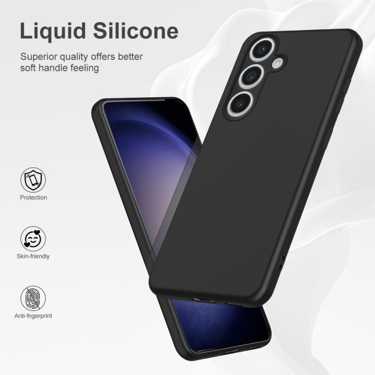 For Samsung Galaxy S25 5G MagSafe Magnetic Liquid Silicone Phone Case(Black)