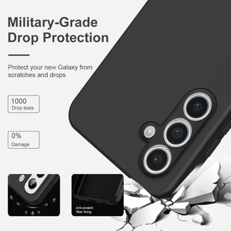 For Samsung Galaxy S25 5G MagSafe Magnetic Liquid Silicone Phone Case(Black)