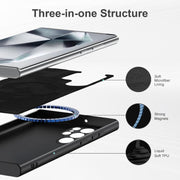 For Samsung Galaxy S25 Ultra 5G MagSafe Magnetic Liquid Silicone Phone Case(Black)