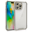 For iPhone 16 Pro Shockproof Acrylic Phone Case with Lens Glass Film(Grey) - iPhone 16 Pro Cases by PMC Jewellery | Online Shopping South Africa | PMC Jewellery | Buy Now Pay Later Mobicred