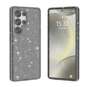 For Samsung Galaxy S25 Ultra 5G Shockproof Terminator Glitter Powder Phone Case(Black)