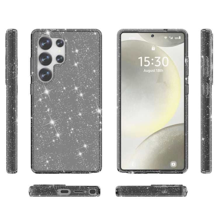 For Samsung Galaxy S25 Ultra 5G Shockproof Terminator Glitter Powder Phone Case(Black)