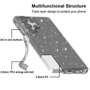 For Samsung Galaxy S25 Ultra 5G Shockproof Terminator Glitter Powder Phone Case(Black)
