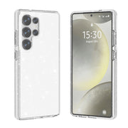 For Samsung Galaxy S25 Ultra 5G Shockproof Terminator Glitter Powder Phone Case(White)