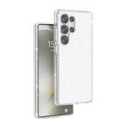 For Samsung Galaxy S25 Ultra 5G Shockproof Terminator Glitter Powder Phone Case(White)