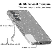 For Samsung Galaxy S25+ 5G Shockproof Terminator Glitter Powder Phone Case(Black)