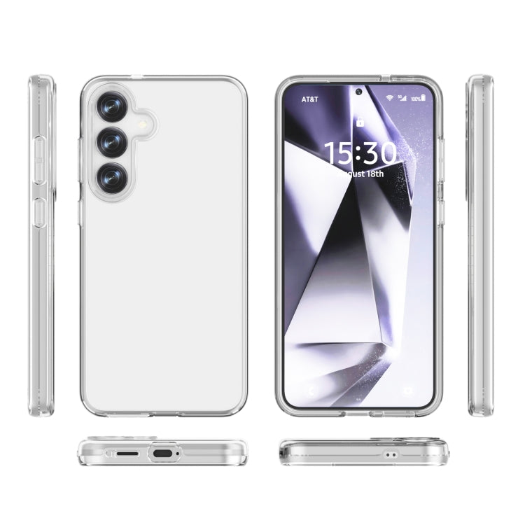 For Samsung Galaxy S25+ 5G Shockproof Terminator Glitter Powder Phone Case(Transparent)