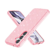 For Samsung Galaxy S25 5G Shockproof Terminator Glitter Powder Phone Case(Pink)