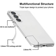 For Samsung Galaxy S25 5G Shockproof Terminator Glitter Powder Phone Case(Transparent)