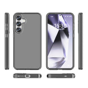 For Samsung Galaxy S25 5G Shockproof Terminator Glitter Powder Phone Case(Transparent Black)