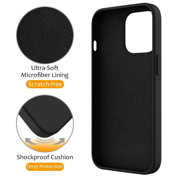 For iPhone 12 Pro Max MagSafe Magnetic Liquid Silicone Phone Case with Ring Holder(Black)