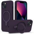 For iPhone 15 Plus MagSafe Magnetic Liquid Silicone Phone Case with Ring Holder(Purple) - iPhone 15 Plus Cases by PMC TechLife | Online Shopping South Africa | PMC TechLife