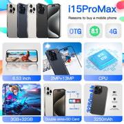 i15ProMax / U18, 3GB+32GB, 6.53 inch Face Identification Android 8.1 MTK6737 Quad Core, Network: 4G, OTG, Dual SIM(Black)
