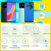 M6Pro / U30, 3GB+32GB, 6.53 inch Screen, Face Identification, Android 8.1 MTK6737 Quad Core, Network: 4G, OTG, Dual SIM(Black)