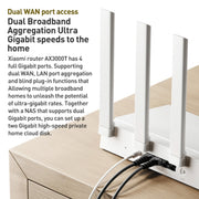 Original Xiaomi AX3000T 2.4GHz/5GHz Dual-band 1.3GHz CPU Router Supports NFC Connection, US Plug(White)