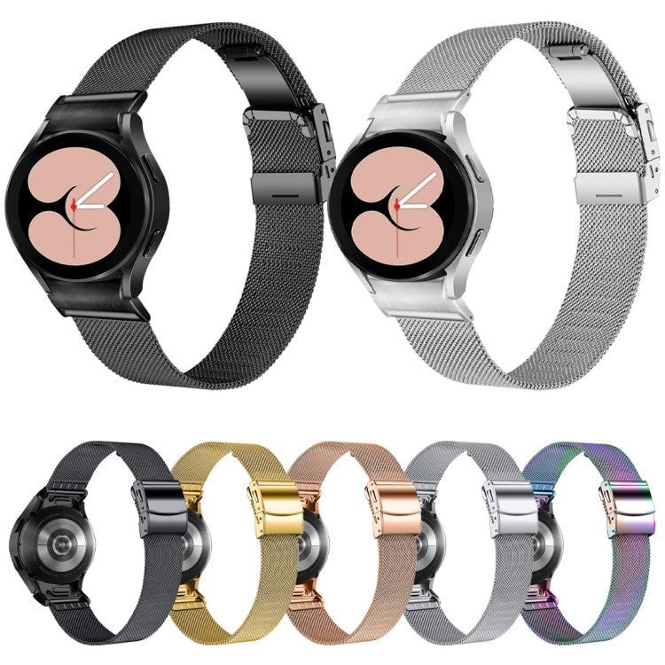 For Samsung Galaxy Watch 6 Quick Release Button Turtle Buckle Milan Watch Band(Colorful)