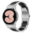 For Samsung Galaxy Watch 6 Quick Release Button Three-bead Stainless Steel Watch Band(Silver Black) - free shipping - PMC TechLife - Order now!