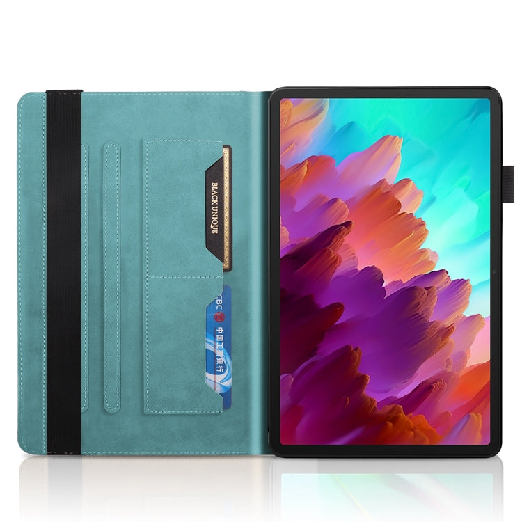 For Lenovo Tab P12 /Xiaoxin Pad Pro 12.7 Life Tree Series Horizontal Flip Leather Tablet Case(Lake Blue)