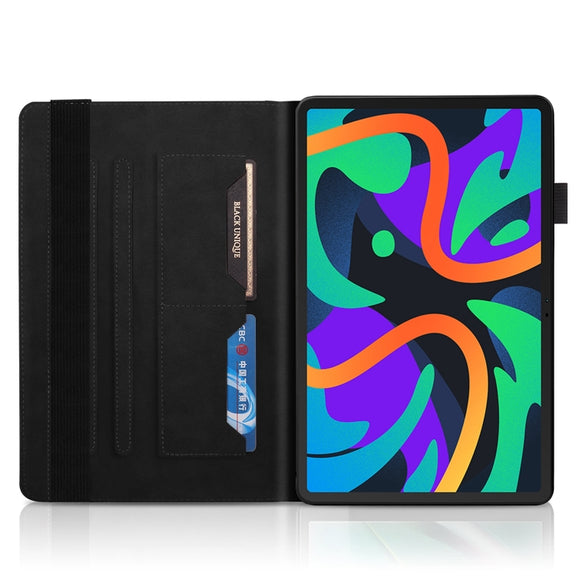 For Lenovo Tab M11 / Xiaoxin Pad 11 2024 Life Tree Series Horizontal Flip Leather Tablet Case(Black)