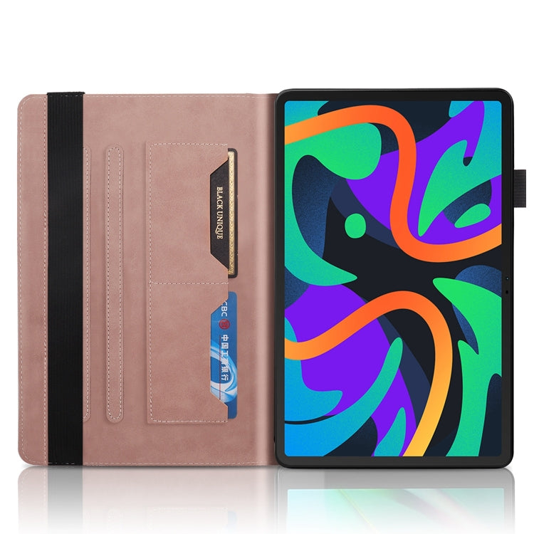 For Lenovo Tab M11 / Xiaoxin Pad 11 2024 Life Tree Series Horizontal Flip Leather Tablet Case(Rose Gold)