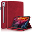 For Lenovo Tab P12 / Xiaoxin Pad Pro 12.7 2025 Life Tree Series Horizontal Flip Leather Tablet Case(Red) - Lenovo by PMC TechLife | Online Shopping South Africa | PMC TechLife | Buy Now Pay Later Mobicred