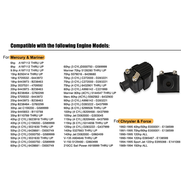 A6943 Car Ignition Coils 339-832757A for Mercury(Black)