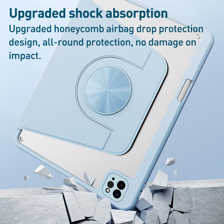 For iPad Air 11 2024 / iPad Pro 11 Detachable Magnetic Rotation Smart Leather Tablet Case(White)