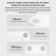 Original Xiaomi Mijia Smart Home Body Fat Scale S400 BT5.0 LED Display Dual Frequency Measurement(White)