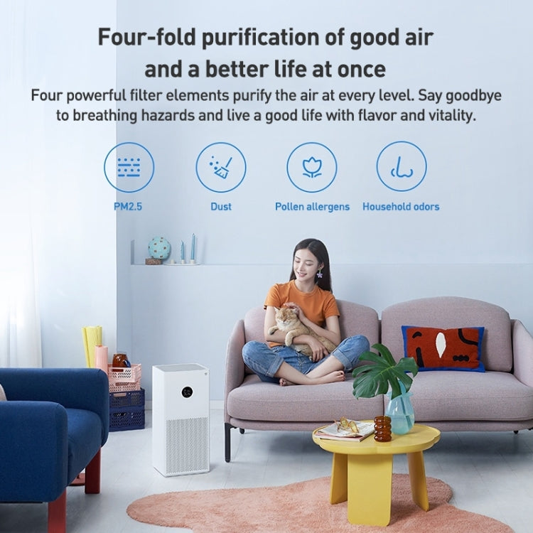 Original Xiaomi Mijia Smart Air Purifier 4 Lite Antibacterial Aldehyde Removal, US Plug(White)
