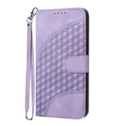 For iPhone 16 Pro Max YX0060 Elephant Head Embossed Phone Leather Case with Lanyard(Light Purple)